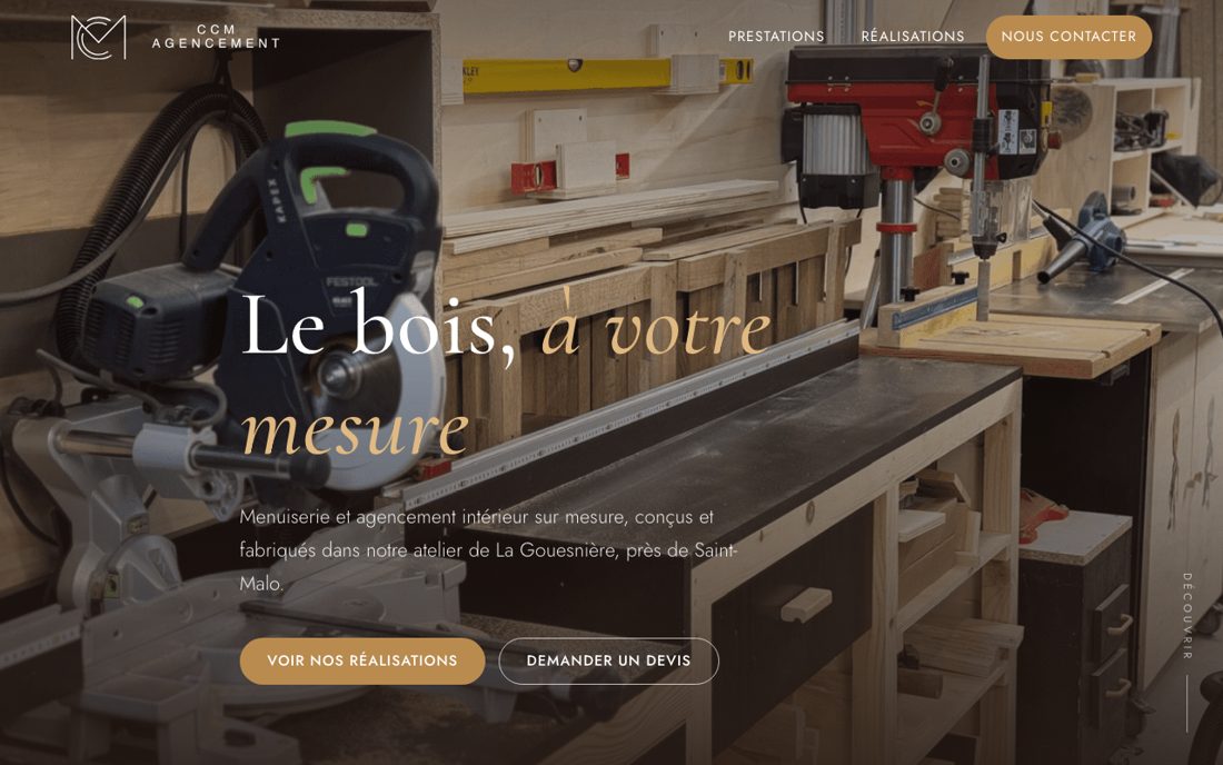 Site vitrine CCM Agencement